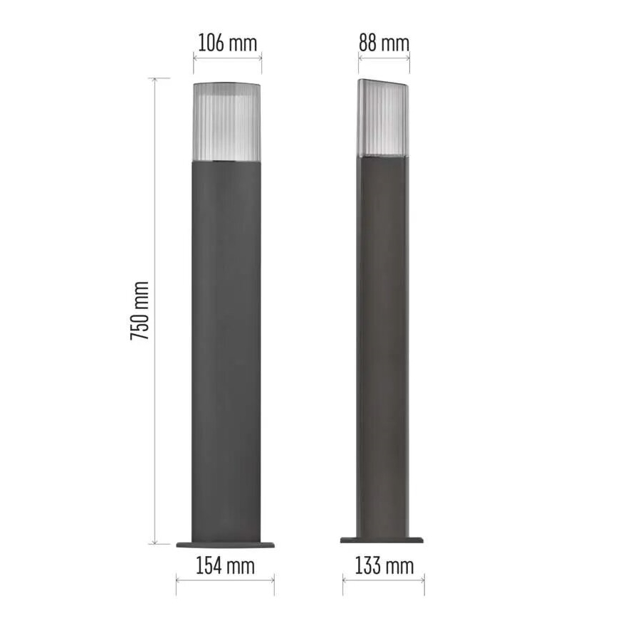 Außenleuchte LANA 1xE27/25W/230V IP54 75 cm
