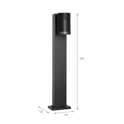 Außenleuchte LANTHEA 1xGU10/11W/230V IP44 50 cm schwarz
