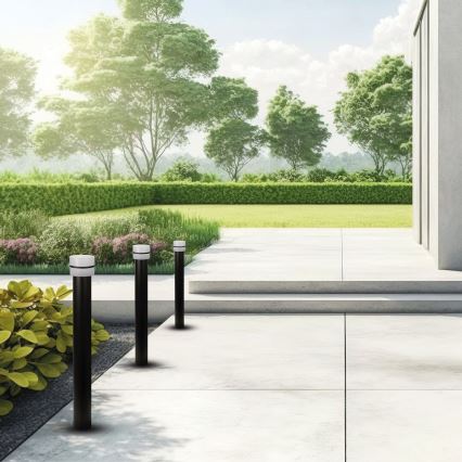 Außenleuchte MIA 1xE27/60W/230V 80 cm IP44 schwarz