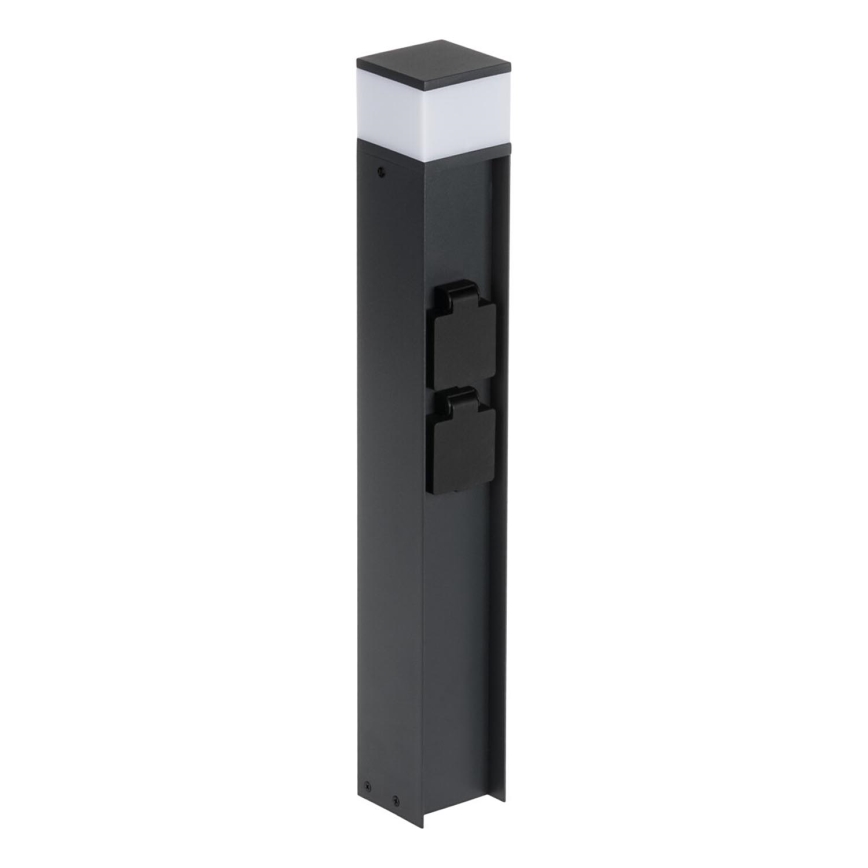 Außenleuchte mit 2 Steckdosen DASTEN 1xG9/11W/230V 50 cm IP44 schwarz