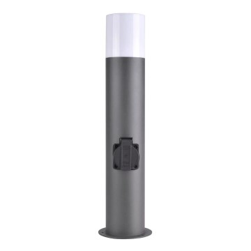 Außenleuchte mit Steckdose DALLAS 1xE27/12W/230V IP44 Graphit