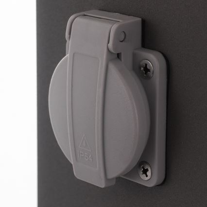 Außenleuchte mit Steckdose GARD 1xE14/60W/230V IP44