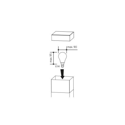 Außenleuchte mit Steckdose GARD 1xE14/60W/230V SCHUKO IP44
