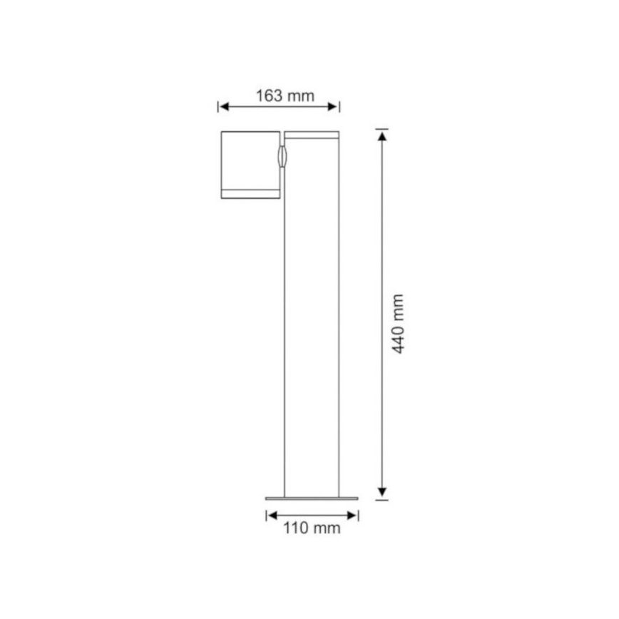 Außenleuchte PINO 1xGU10/10W/230V IP44 44 cm