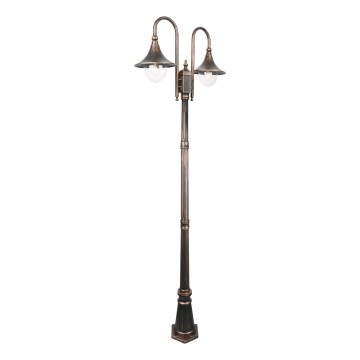 Außenleuchte TALEZ 2xE27/15W/230V IP44 bronzen