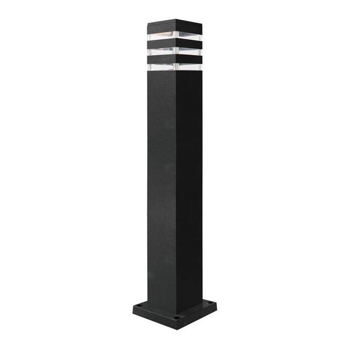 Außenleuchte TEKSAS 1xE27/12W/230V IP44 74 cm Graphit