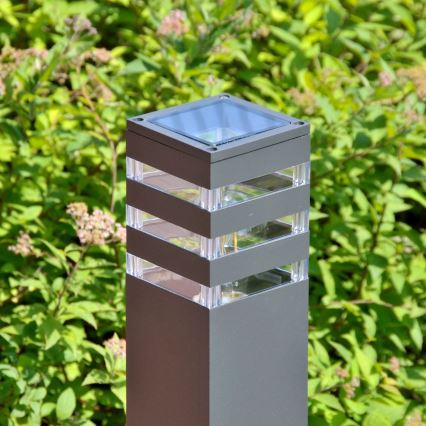 Außenleuchte TEKSAS 1xE27/12W/230V IP44 74 cm Graphit