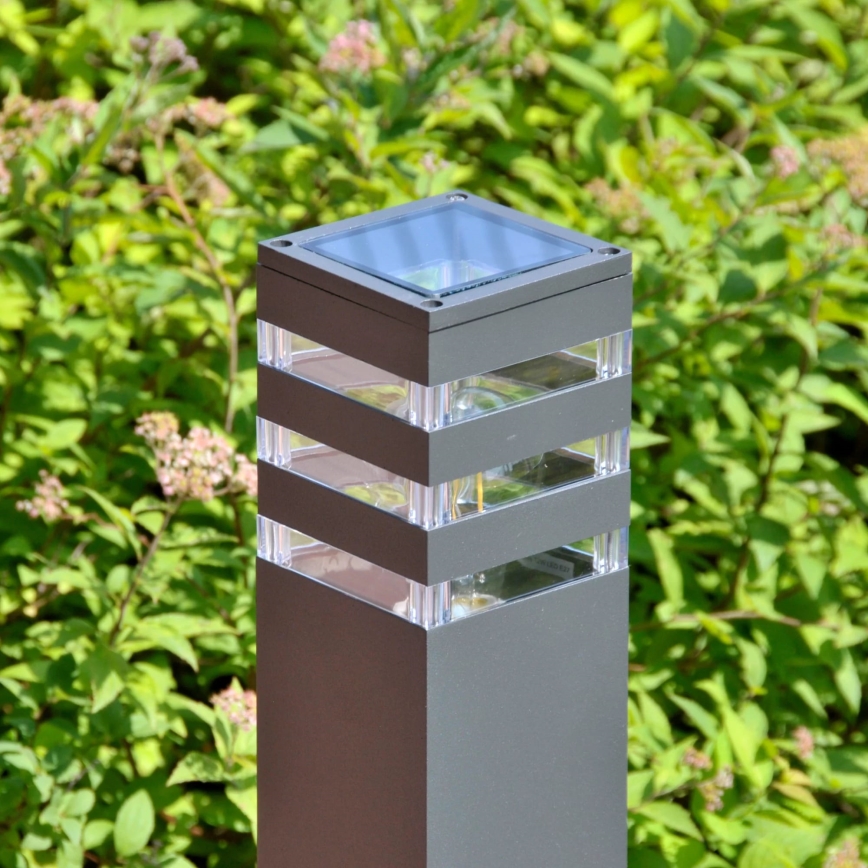 Außenleuchte TEKSAS 1xE27/12W/230V IP44 74 cm Graphit