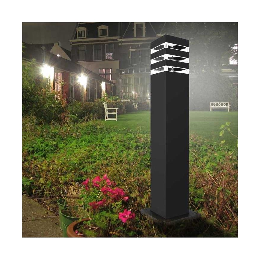 Außenleuchte TEKSAS 1xE27/12W/230V IP44 74 cm Graphit