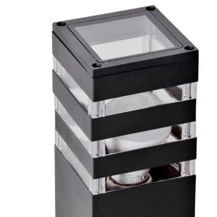Außenleuchte TEKSAS 1xE27/12W/230V IP44 74 cm Graphit