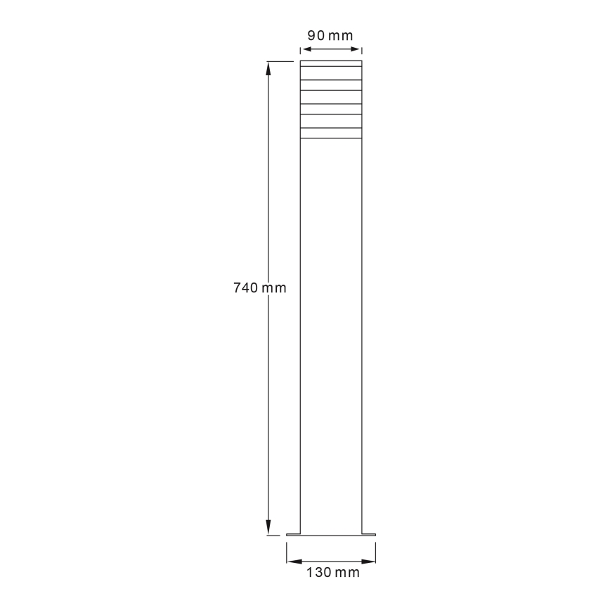 Außenleuchte TEKSAS 1xE27/12W/230V IP44 74 cm Graphit