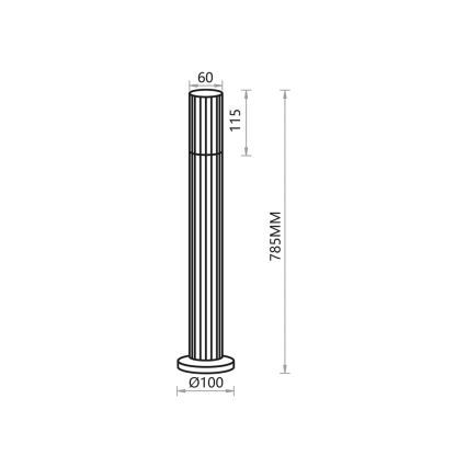 Außenleuchte VERTICAL 1xGU10/8W/230V IP44 schwarz