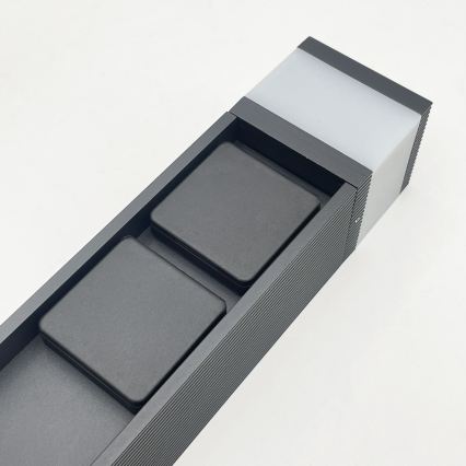 Außenleuchte VESPER mit 2 Steckdosen, 1xG9/5W/230V, IP44, 30 cm, schwarz