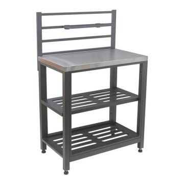 Außenmodul Tisch 80x47x123 cm schwarz/Edelstahl