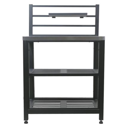 Außenmodul Tisch 80x47x123 cm schwarz/Edelstahl
