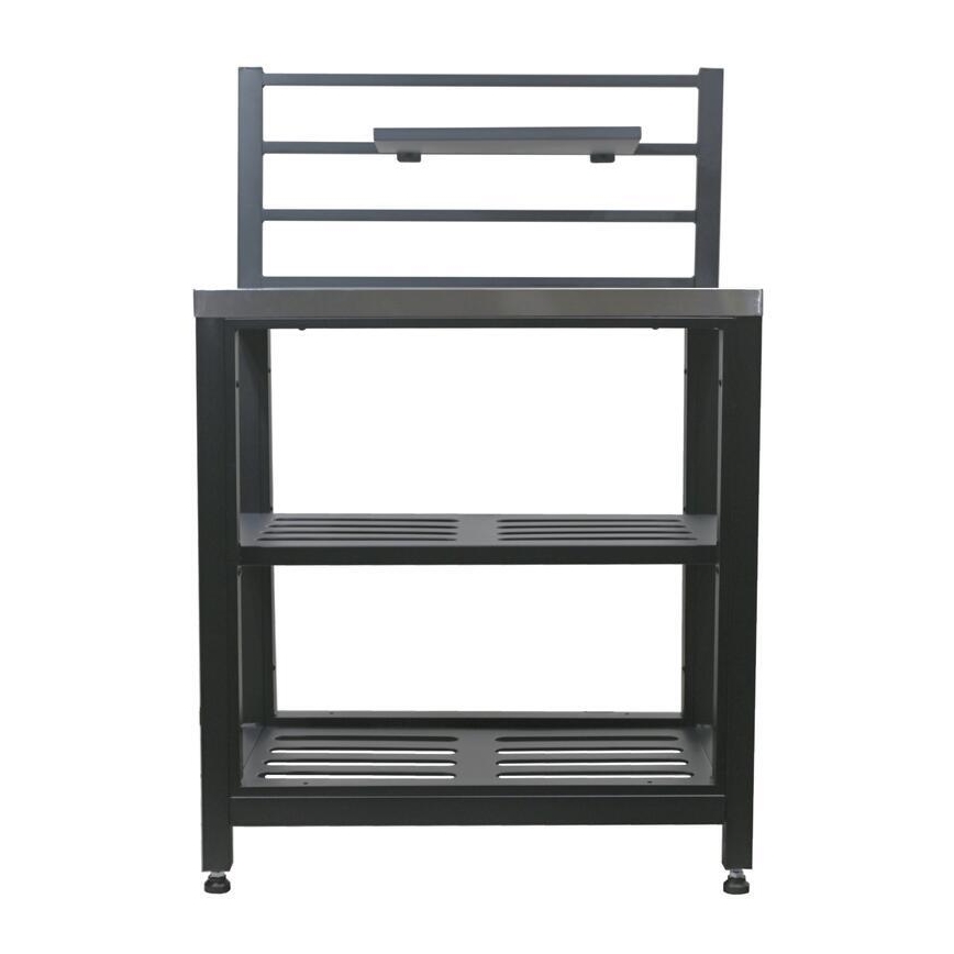Außenmodul Tisch 80x47x123 cm schwarz/Edelstahl