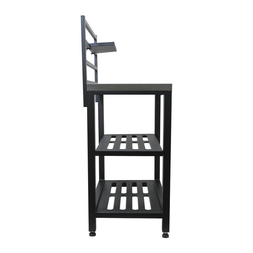 Außenmodul Tisch 80x47x123 cm schwarz/Edelstahl