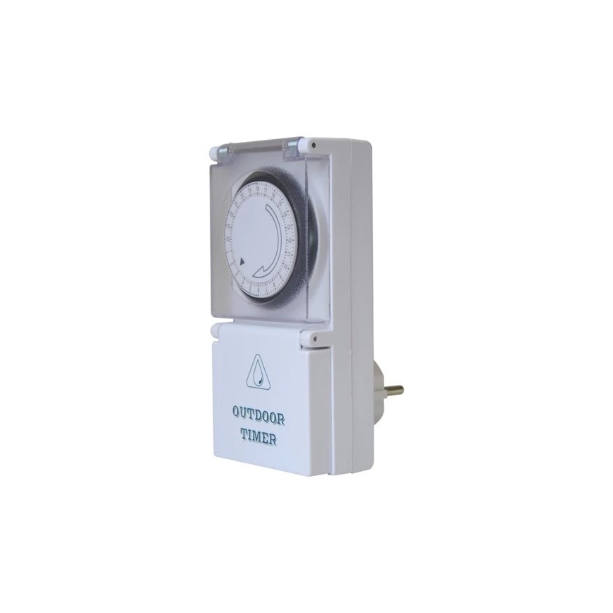 Außenschaltuhr mechanischer Schalter täglich 16A/230V IP44