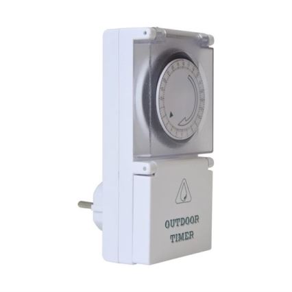 Außenschaltuhr mechanischer Schalter täglich 16A/230V IP44