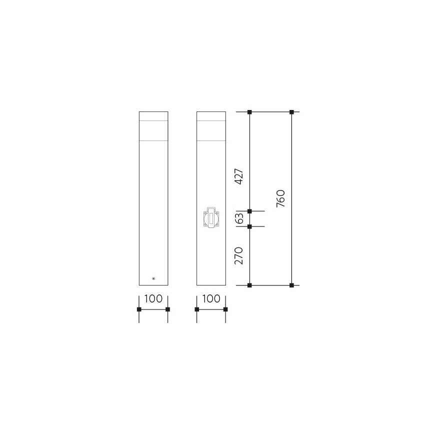 Außensensor-Lampe mit Fassung GARD 1xE14/60W IP44