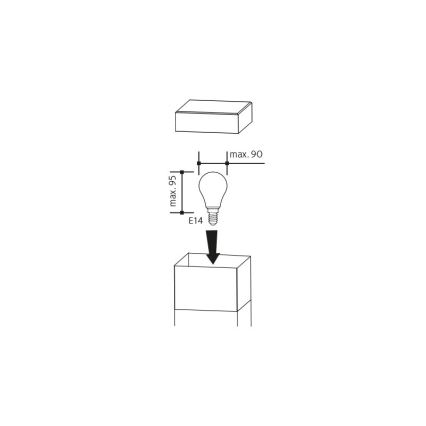 Außensensor-Lampe mit Fassung GARD 1xE14/60W IP44