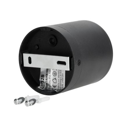 Außenstrahler 1xGU10/35W/230V IP54 rund schwarz