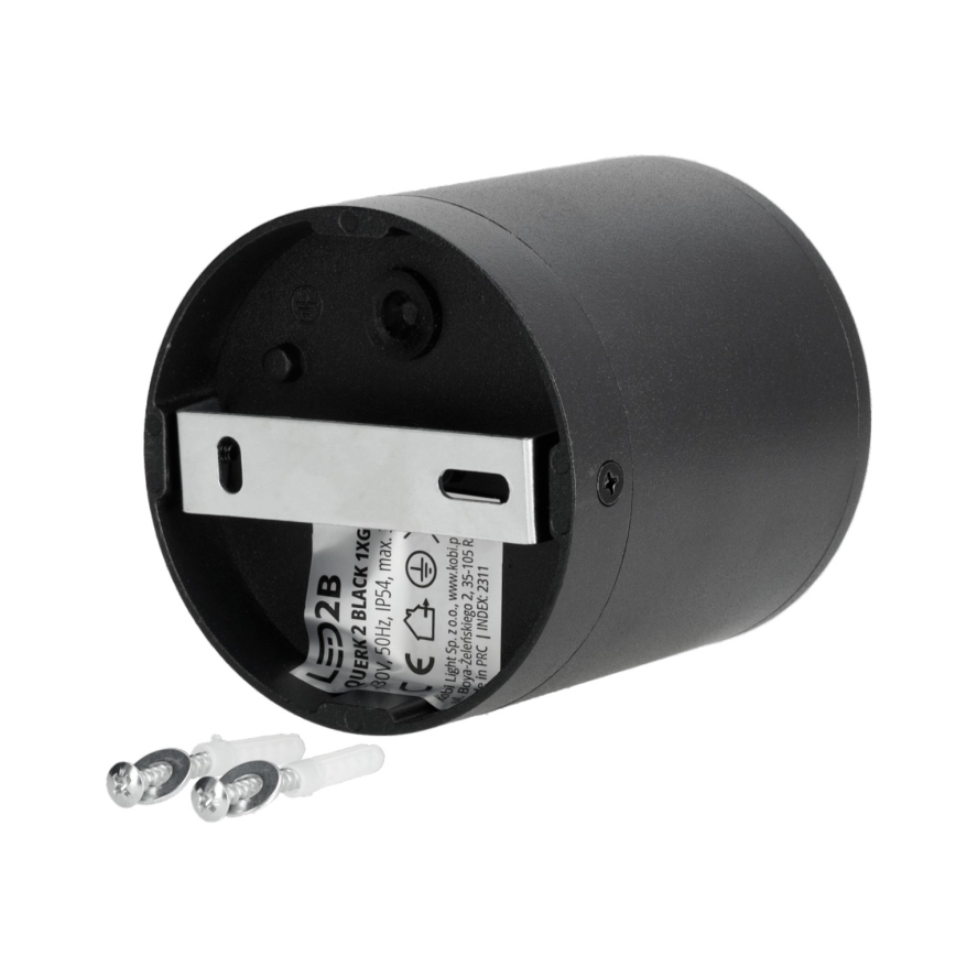 Außenstrahler 1xGU10/35W/230V IP54 rund schwarz