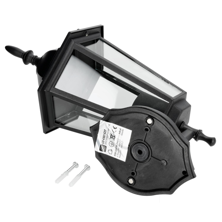 Außenwandbeleuchtung 1xE27/60W/230V IP44 schwarz