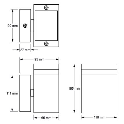 Außenwandbeleuchtung LITEK 1xGU10/35W/230V IP44