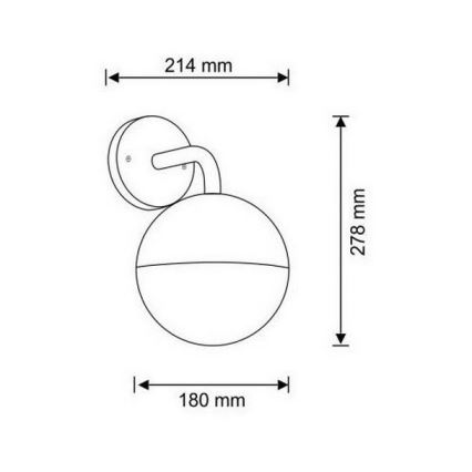 Außenwandbeleuchtung ULSA 1xE27/12W/230V IP44