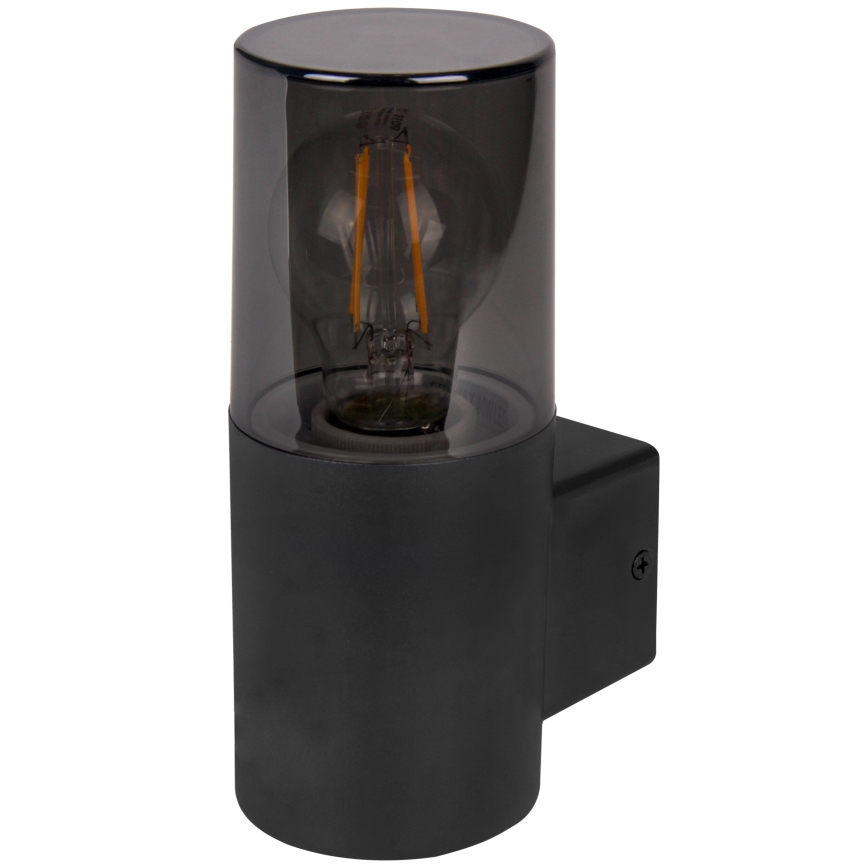 Außenwandleuchte 1xE27/40W/230V IP44 schwarz/rauchfarben