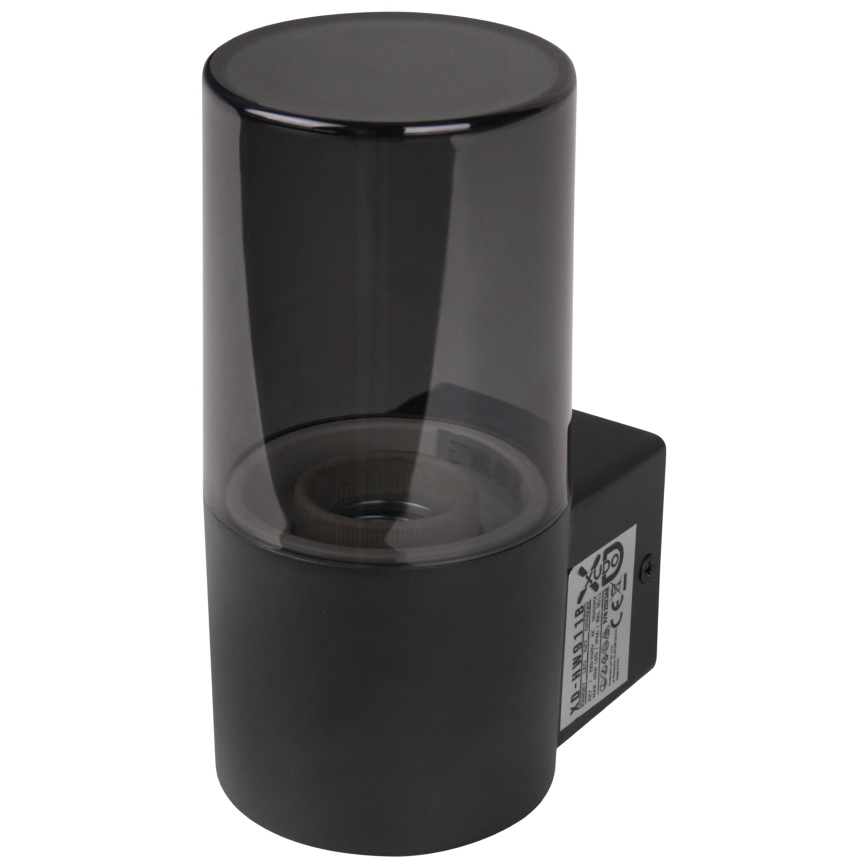 Außenwandleuchte 1xE27/40W/230V IP44 schwarz/rauchfarben