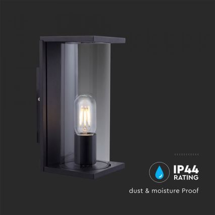 Außenwandleuchte 1xE27/60W/230V IP44 schwarz