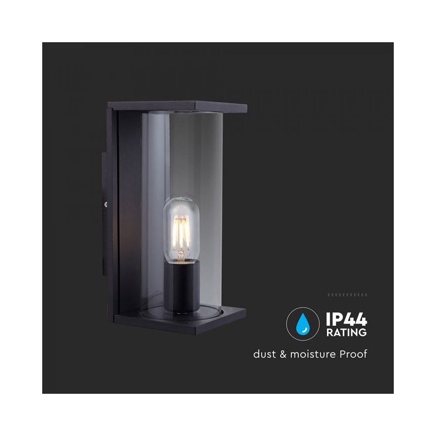 Außenwandleuchte 1xE27/60W/230V IP44 schwarz