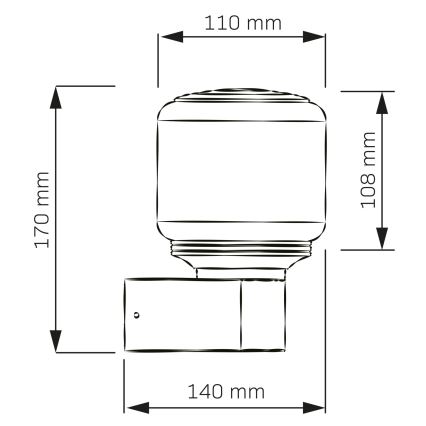 Außenwandleuchte MADRID 1xE27/12W/230V IP44 schwarz