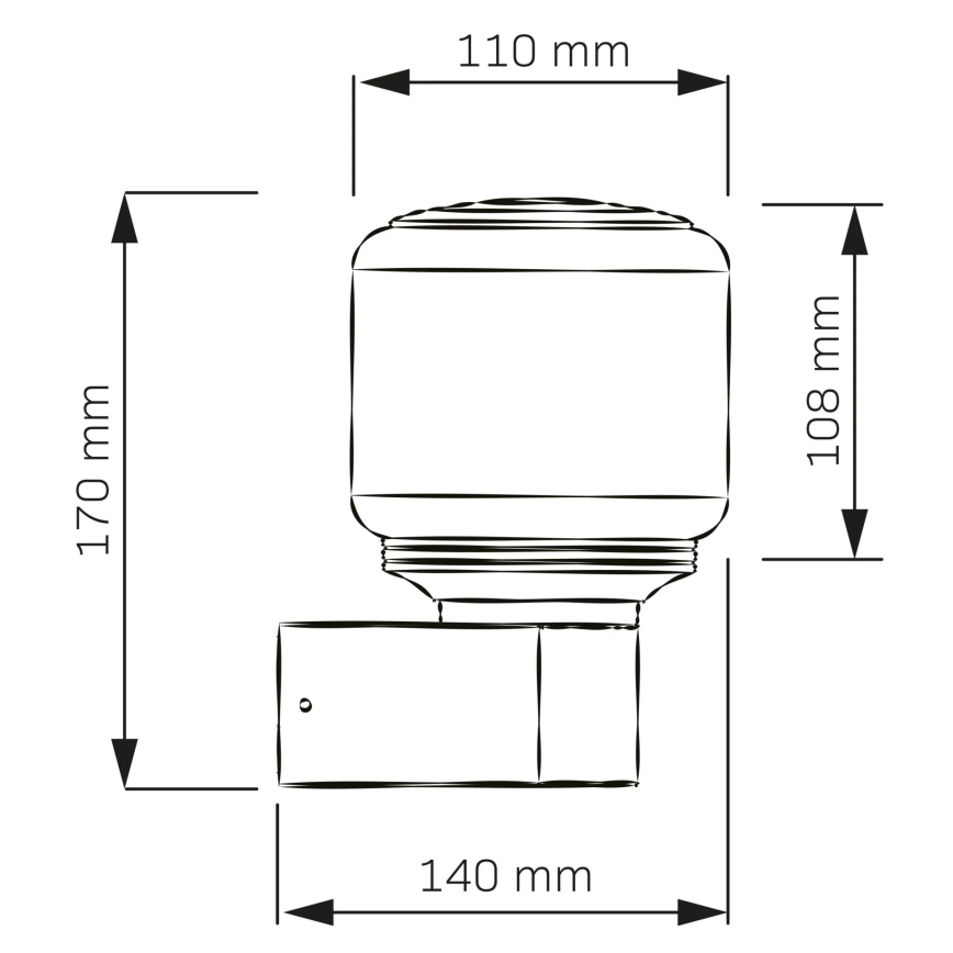 Außenwandleuchte MADRID 1xE27/12W/230V IP44 schwarz