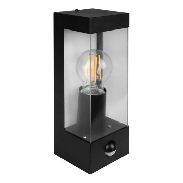 Außenwandleuchte mit Bewegungs- und Dämmerungssensor 1xE27/15W/230V IP44 schwarz