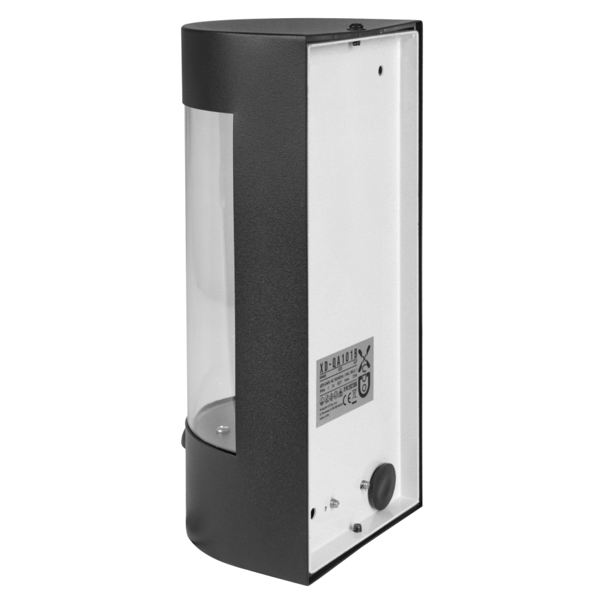 Außenwandleuchte mit Bewegungsmelder, 1x E27 / 15 W / 230 V, IP44, schwarz