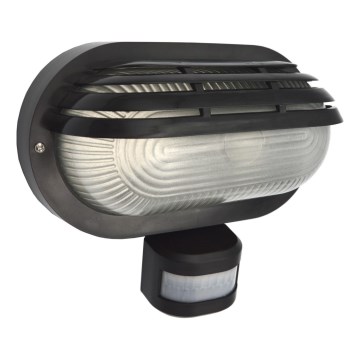 Außenwandleuchte mit Sensor ORIKO 1xE27/15W/230V IP54 schwarz