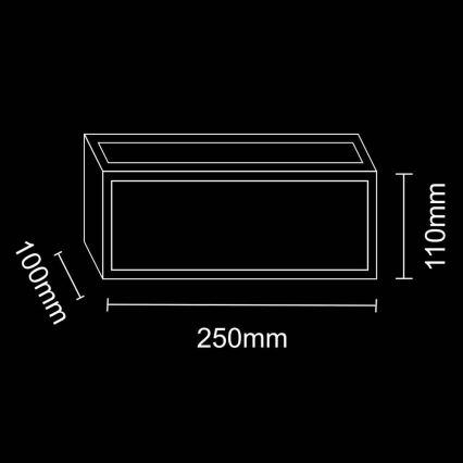 Außenwandleuchte MITO 1xE27/12W/230V IP54