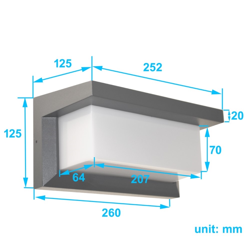 Außenwandleuchte NEELY 1xE27/50W/230V IP54 Anthrazit