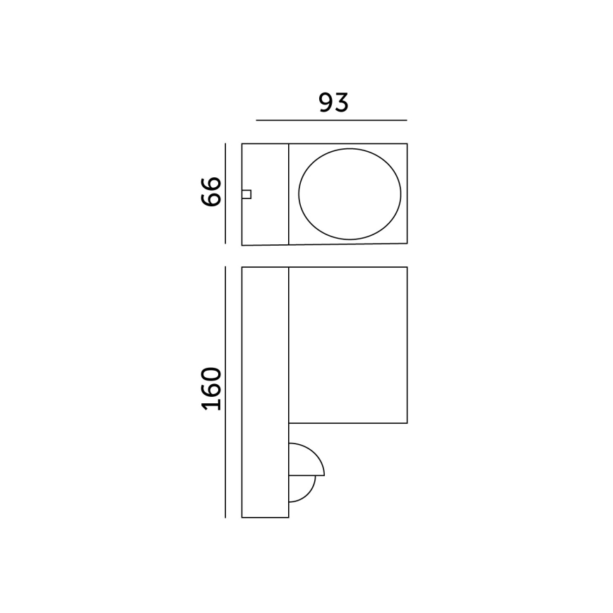 Außenwandleuchte mit Sensor QUAZAR 1xGU10/35W/230V IP44 grau