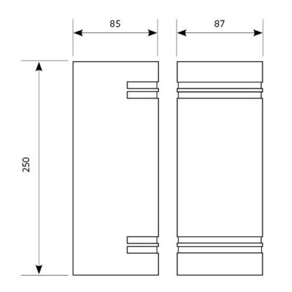 Außenwandleuchte QUAZAR7 2xGU10/11W/230V IP44 schwarz