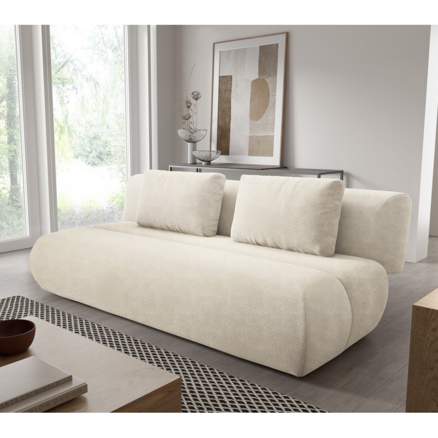 Ausklappbares 3-sitziges Sofa FANO, creme