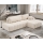 Ausklappbares Ecksofa mit Stauraum in L-Form DESIO, rechts, Beige