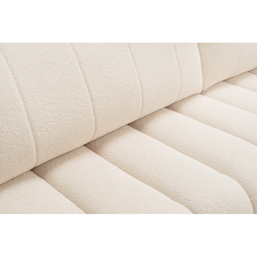 Ausklappbares Ecksofa mit Stauraum in L-Form DESIO, rechts, Beige