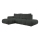 Ausklappbares, gepolstertes Ecksofa ALMADA in L‑Form, links, anthrazit – mit praktischem Stauraum