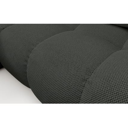 Ausklappbares, gepolstertes Ecksofa ALMADA in L‑Form, links, anthrazit – mit praktischem Stauraum