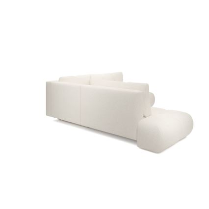 ALMADA L-Ecksofa, ausziehbar, mit Stauraum, rechts, beige