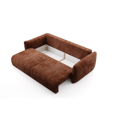 Ausklappbares zweisitziges Sofa FRIDA, braun